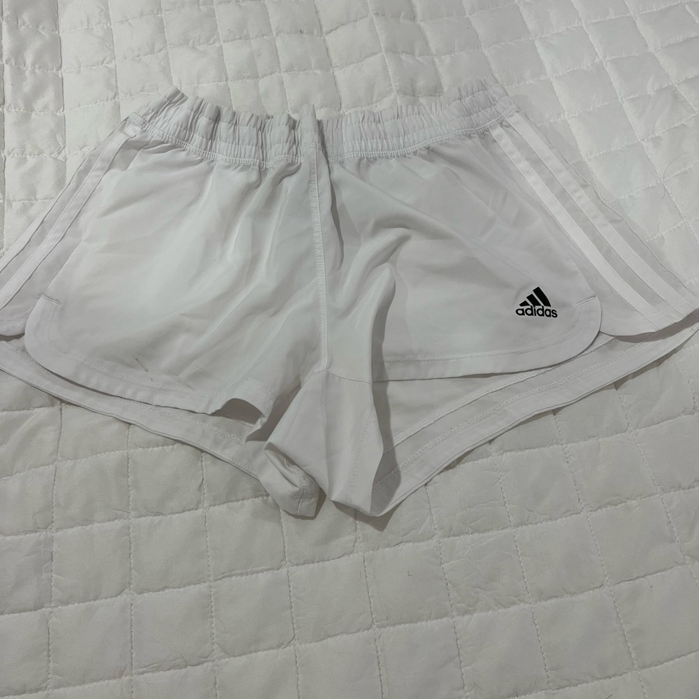White adidas shorts